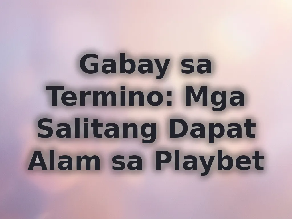 Casino terms